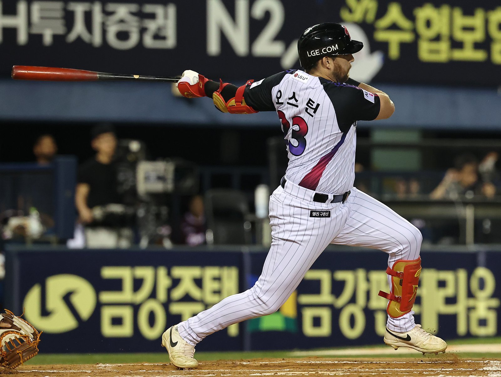 통산 홈런 100개까지 14개만 남은 LG 트윈스 외국인 타자 오스틴 딘. 2025.8.29/뉴스1