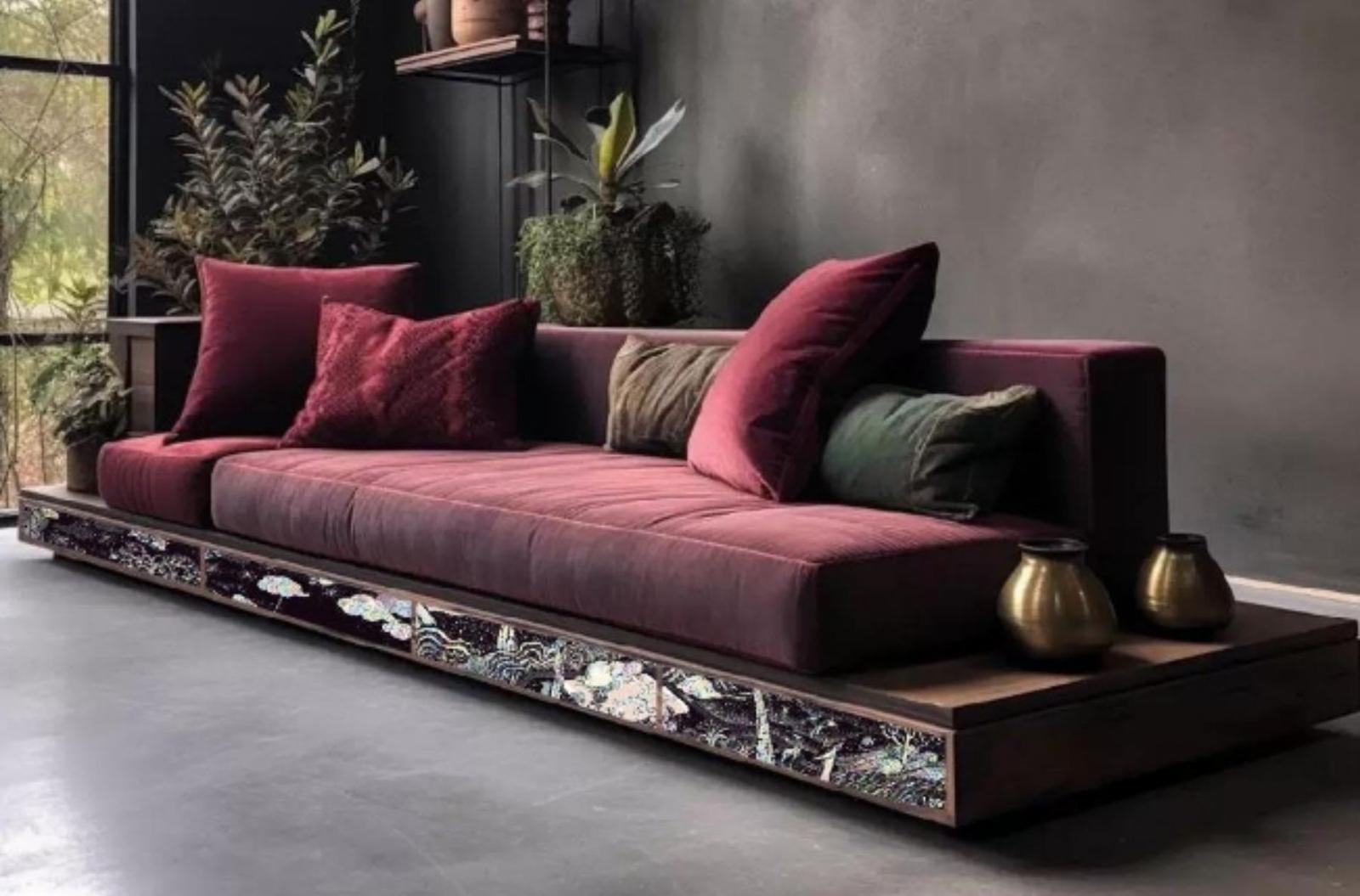 자개장 파츠를 활용한 쇼파 시안 / 출처=미지음디앤씨