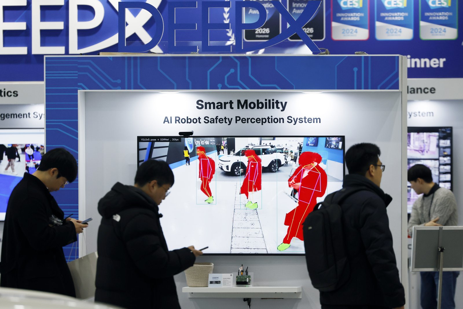 3일 서울 강남구 삼성동 코엑스에서 열린 2025 코리아 테크 페스티벌 인공지능(AI) 반도체 기업 딥엑스(DEEPX)에 스마트 모빌리티 관련 인식 시스템이 시연되고 있다. 2025.12.3/뉴스1