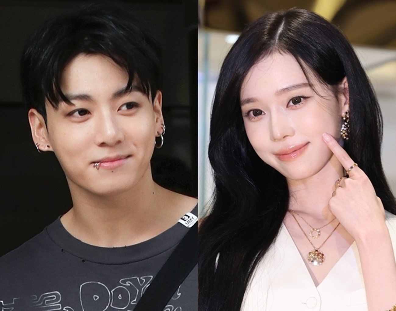 BTS 정국과 에스파 윈터가 열애설에 휩싸였다. 뉴스1