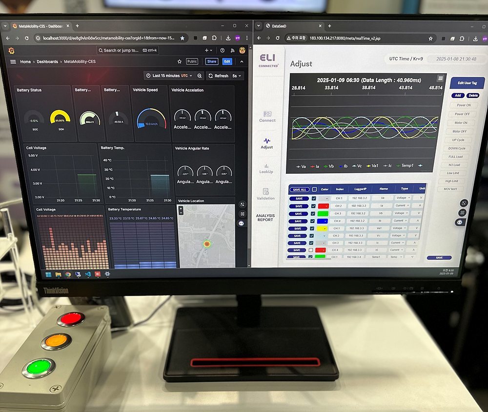 메타모빌리티 엘리케어와 엘리커넥티드로 전기차의 이상 징후를 감지하는 모습 / 출처=메타모빌리티