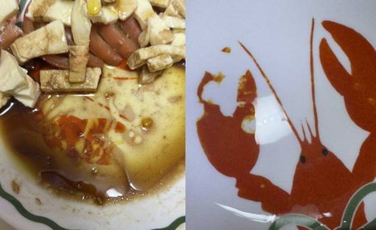 써브웨이 증정 ‘랍스터 접시’ 표면 그림이 음식이나 소스에 녹아 지워졌다는 SNS 게시글들. 이후 해당 접시에서 1군 발암물질 카드뮴이 기준치 이상 검출되면서, 써브웨이는 전량 회수 조치를 실시했다. 뉴스1