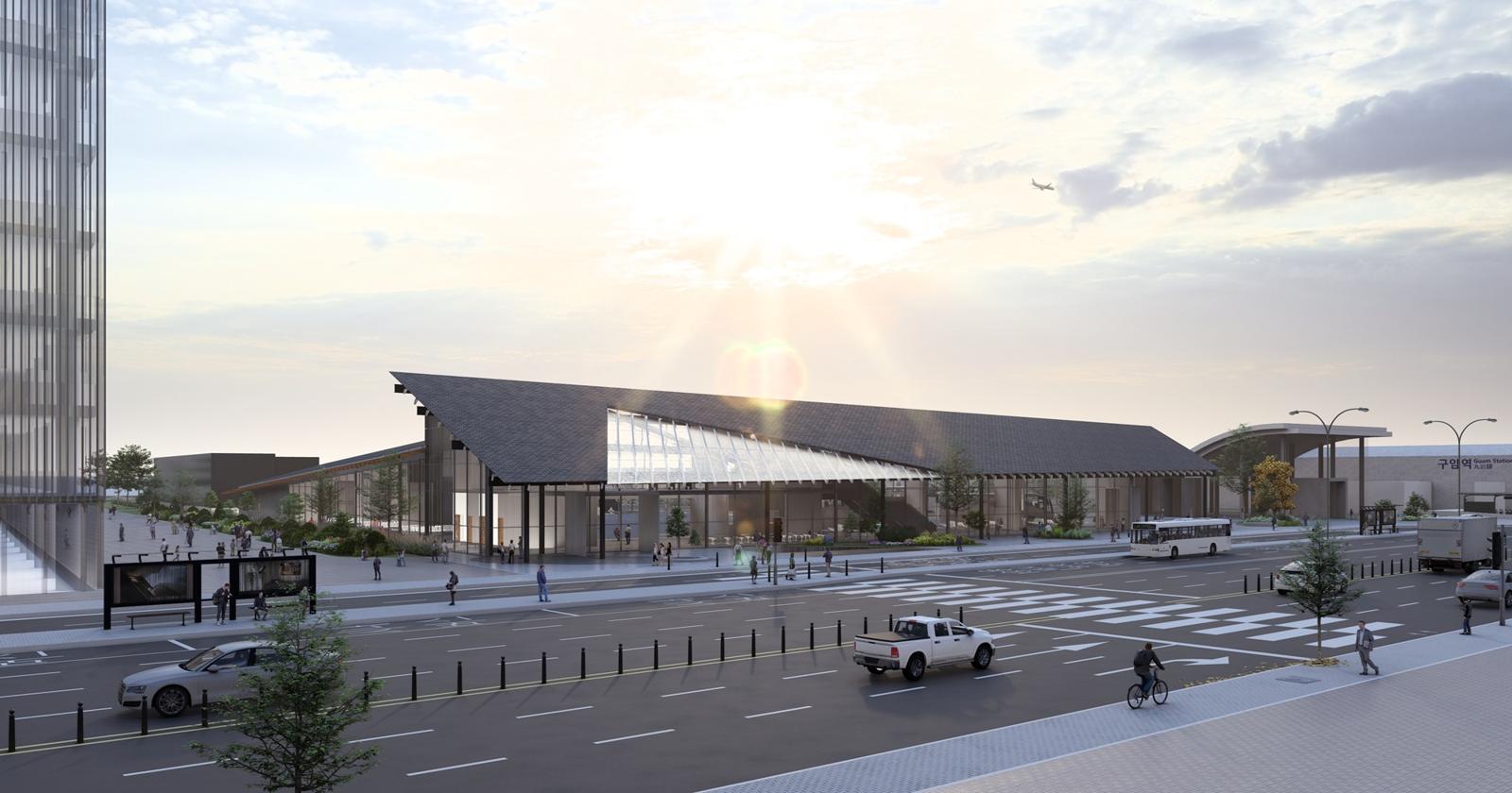 대전시는 29일 유성복합터미널 준공식을 열고 내년 1월 운영을 시작한다고 밝혔다. 사진은 유성복합터미널 조감도. 대전시 제공