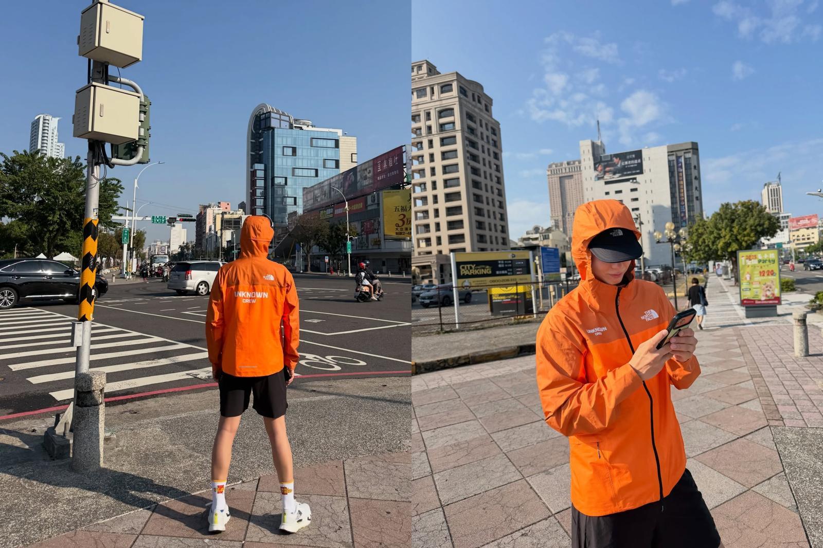 션이 운영하는 러닝 크루 ‘언노운 크루(Unknown Crew)’의 운동복을 입고 있는 박보검. 박보검 SNS 갈무리