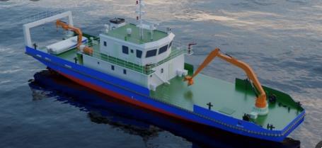 해양쓰레기 전용 수거선 조감도. 충남도 제공