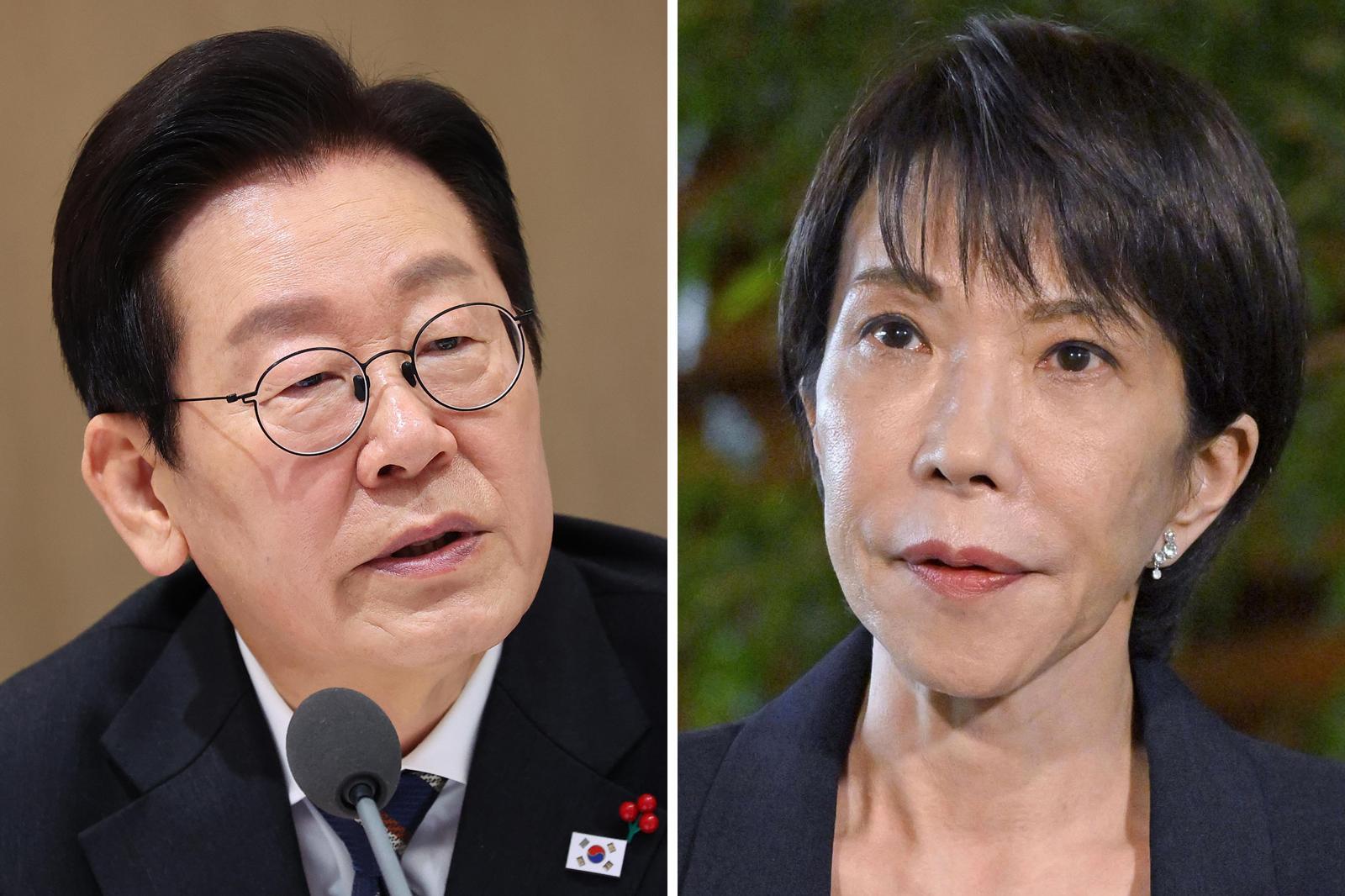 이재명 대통령(왼쪽)이 9일 서울 용산 대통령실 청사에서 열린 국무회의에서 발언하고 있다. 오른쪽은 다카이치 사나에 일본 총리.