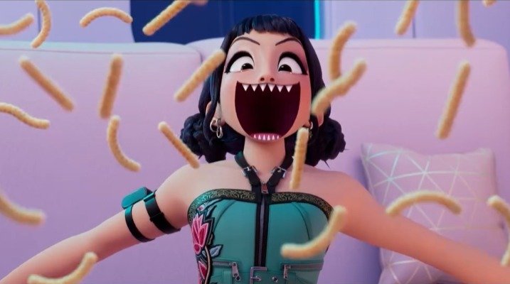 농심 ‘새우깡’이 등장하는 케이팝 데몬 헌터스의 한 장면(농심 SNS 갈무리)