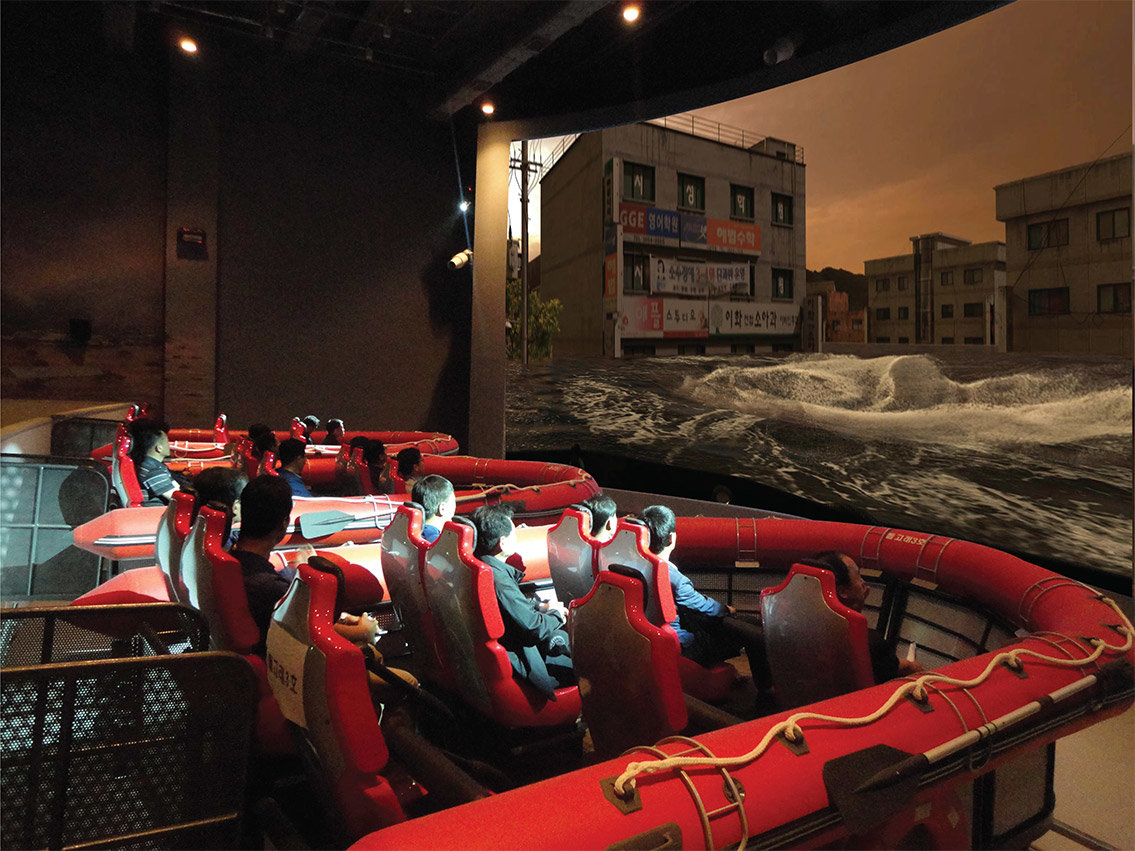 365세이프타운의 풍수해체험관.