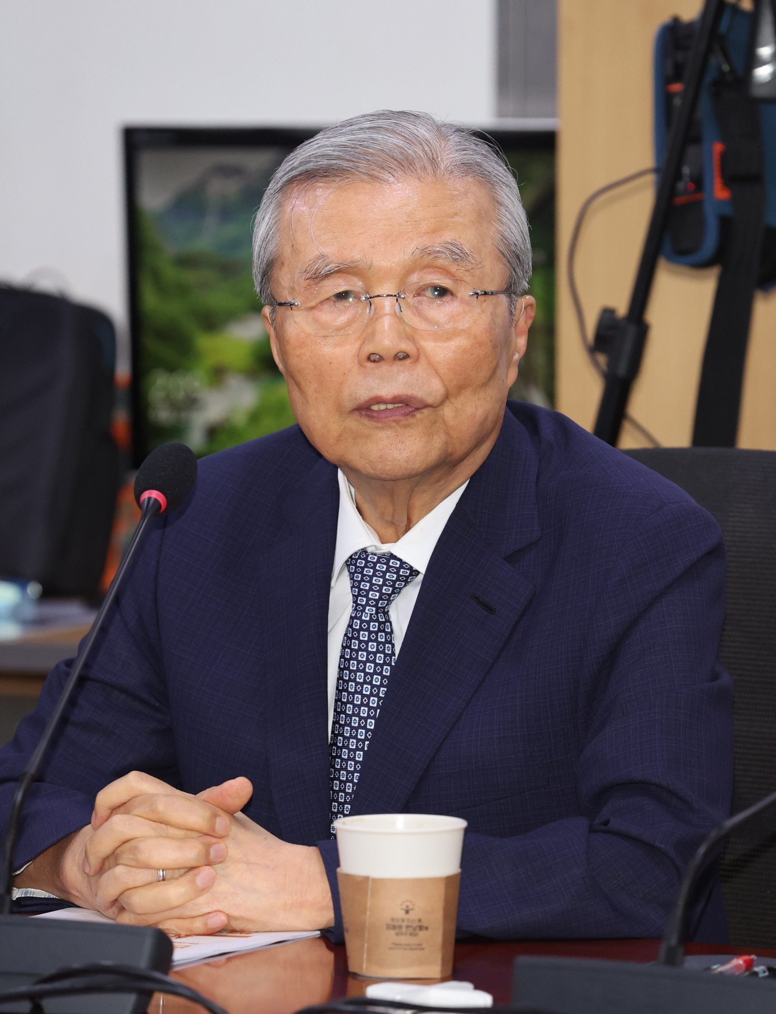 김종인 개혁신당 전 상임고문이 23일 오후 서울 여의도 국회 의원회관에서 열린 대선 평가 세미나에서 기념사를 하고 있다. 2025.06.23. [서울=뉴시스]