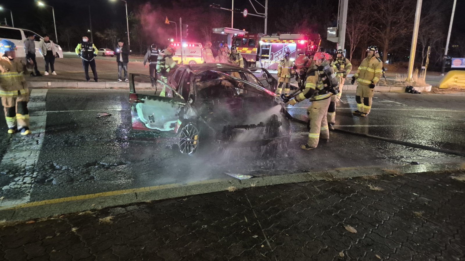 천안 서북구 성성동 교통 사고 현장.