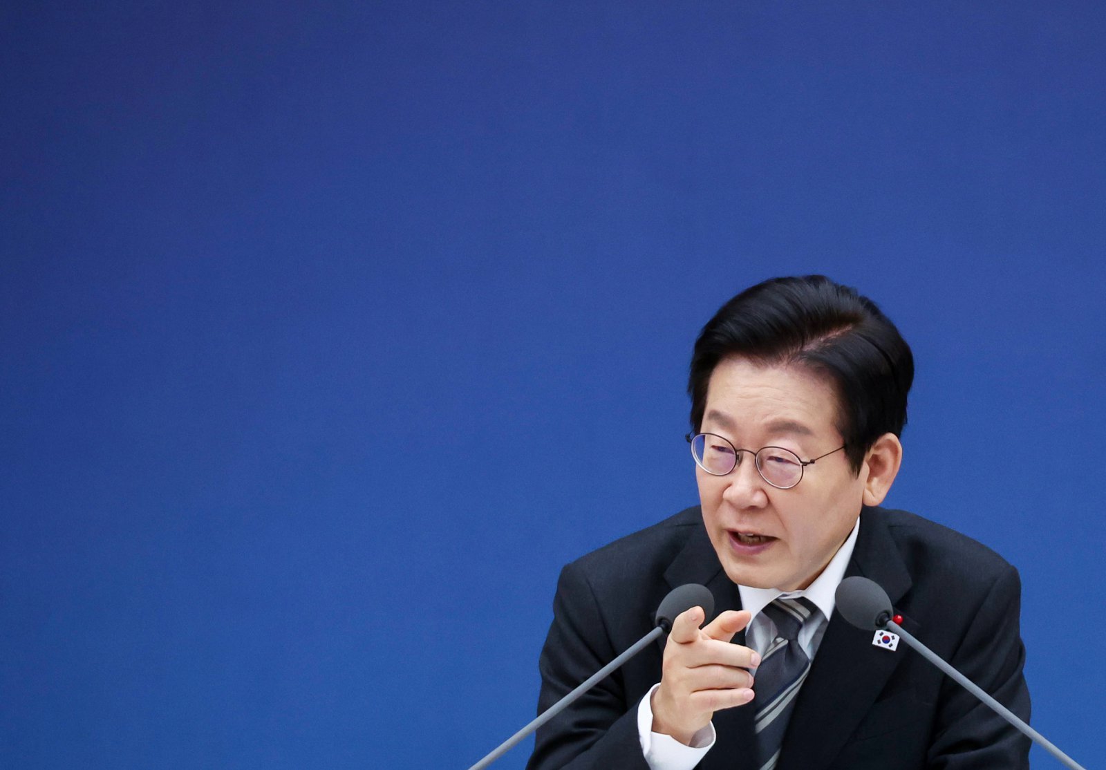 이재명 대통령이 12일 세종시 정부세종컨벤션센터에서 열린 과학기술정보통신부·개인정보보호위원회 업무보고에서 발언하고 있다. (대통령실통신사진기자단) 2025.12.12.