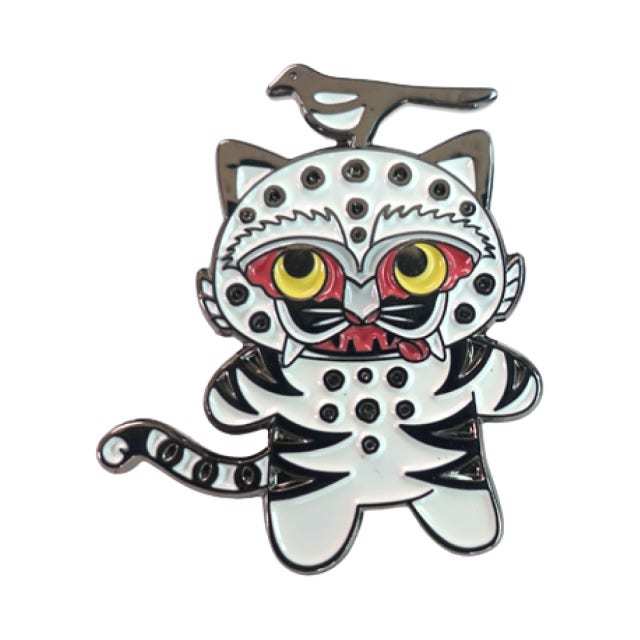 ‘케데헌’ 속 캐릭터를 연상시키는 까치 호랑이 배지. 국립박물관문화재단 제공