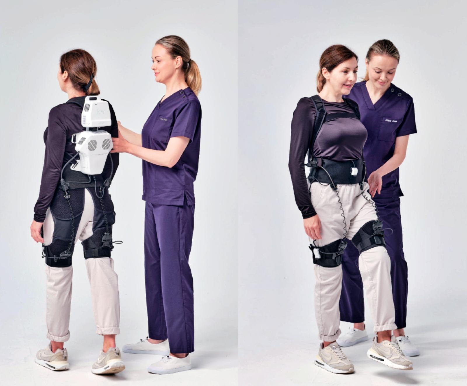 환자가 H-메디를 착용한 모습 / 출처=휴로틱스