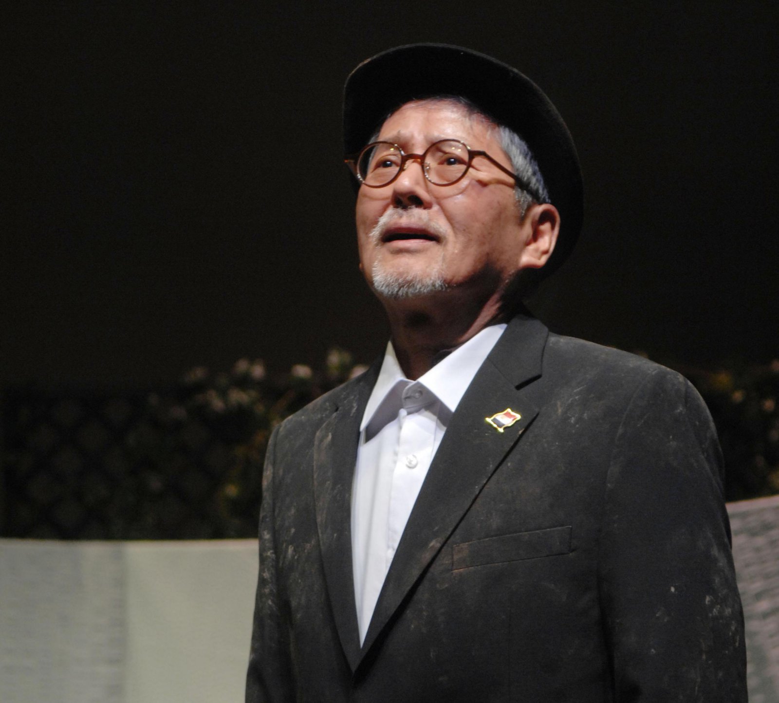 연극 ‘바람의 용사들’에서 퇴역 장교 필립 역을 연기하는 이영훈 전 국립중앙박물관장. 화동연우회 제공