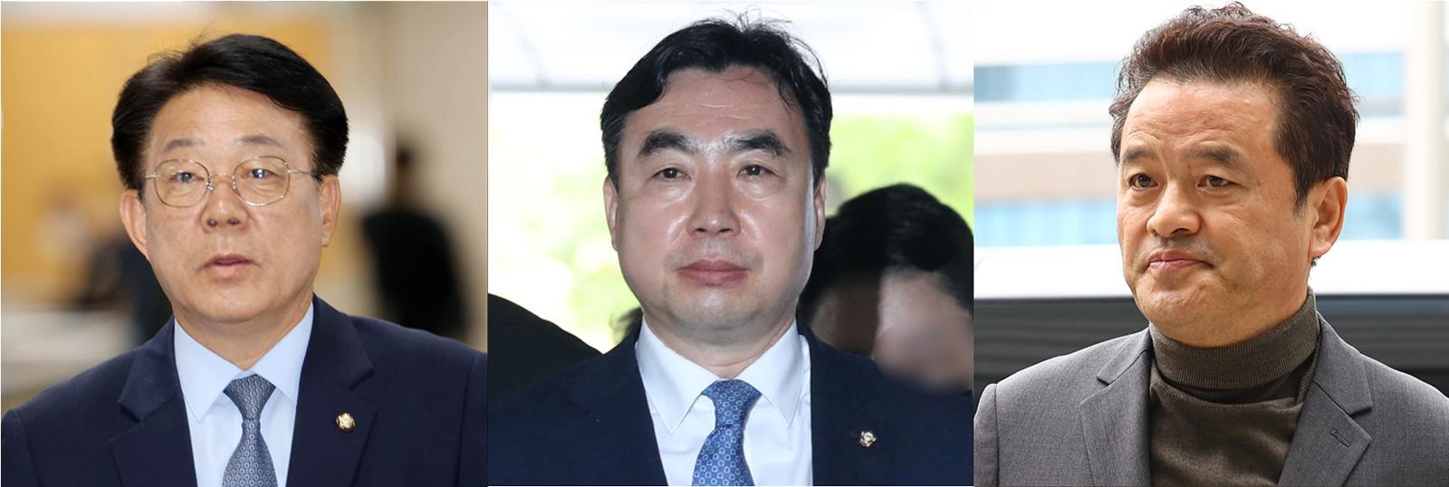 왼쪽부터 허종식 의원, 윤관석·임종성 전 의원. 뉴시스DB