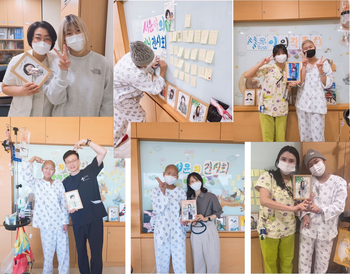 심장병과 급성백혈병으로 서울성모병원에서 5년간 투병한 청소년이, 그림을 통해 희망을 전하고 싶은 소망으로 미술 활동을 전문적으로 펼칠 수 있는 ‘솔윤공방’을 부산에 열었다.(서울성모병원 제공)