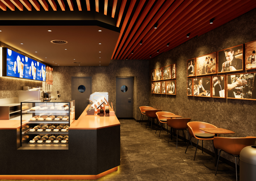 뉴욕 브로드웨이에 올해 개점한 루이싱커피 매장 모습. 루이싱커피 제공