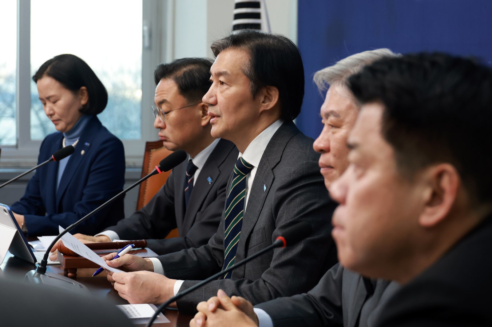 조국 조국혁신당 대표가 18일 서울 여의도 국회에서 열린 최고위원회의에서 발언하고 있다. 2025.12.18. 서울=뉴시스