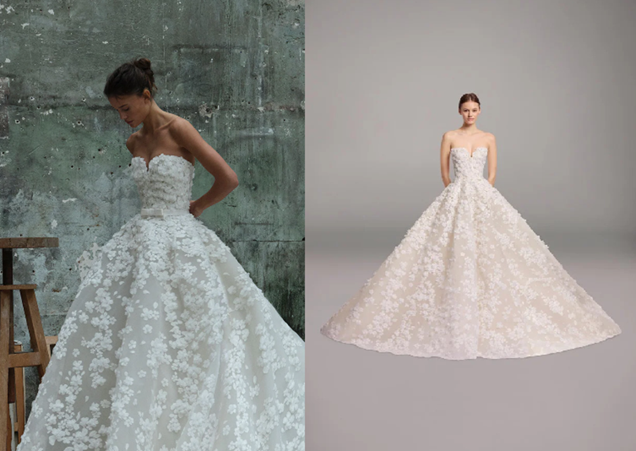 엘리 사브(Elie Saab) 2026년 봄 브라이덜 컬렉션 ‘Look 2’. 가격은 약 2만8600달러(약 4200만원)로 알려졌다. 엘리 사브 공식 홈페이지 캡처