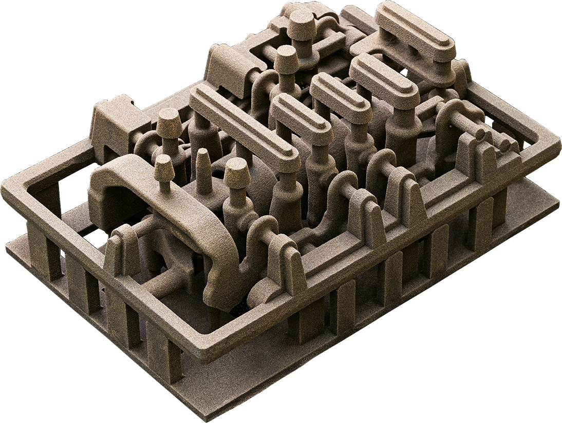 ㈜프린스타 샌드 3D프린터 중자 출력물.