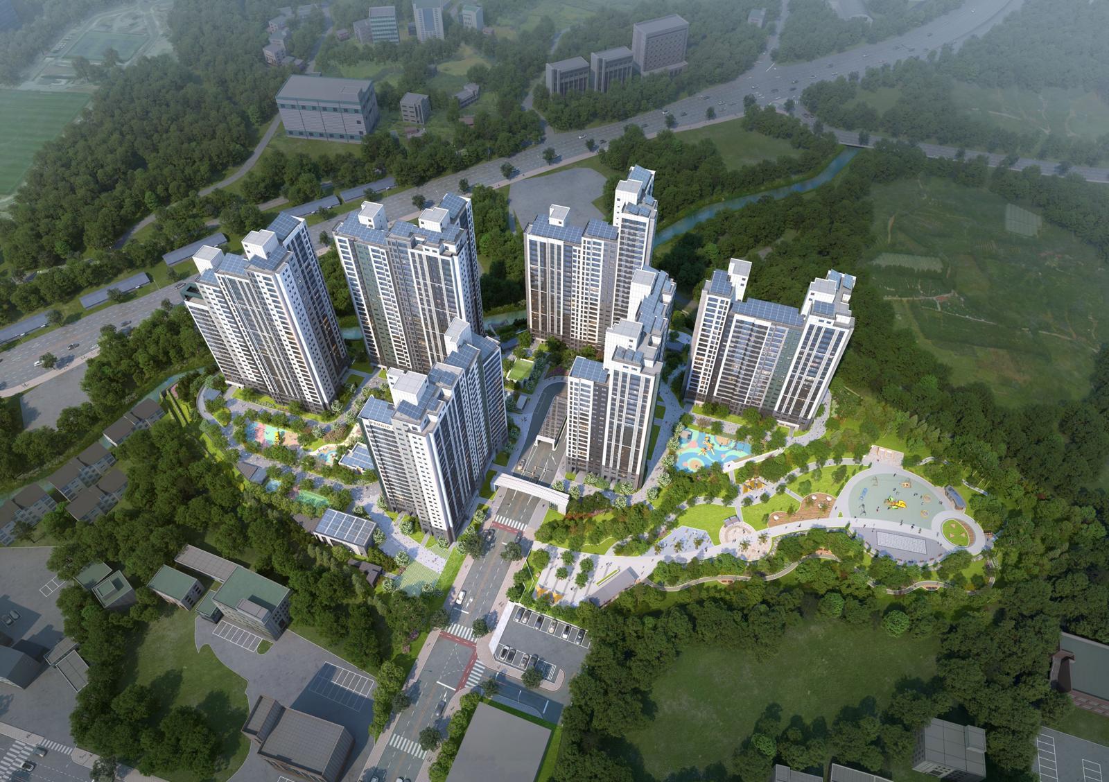 용인푸르지오 원클러스터파크 조감도. 대우건설