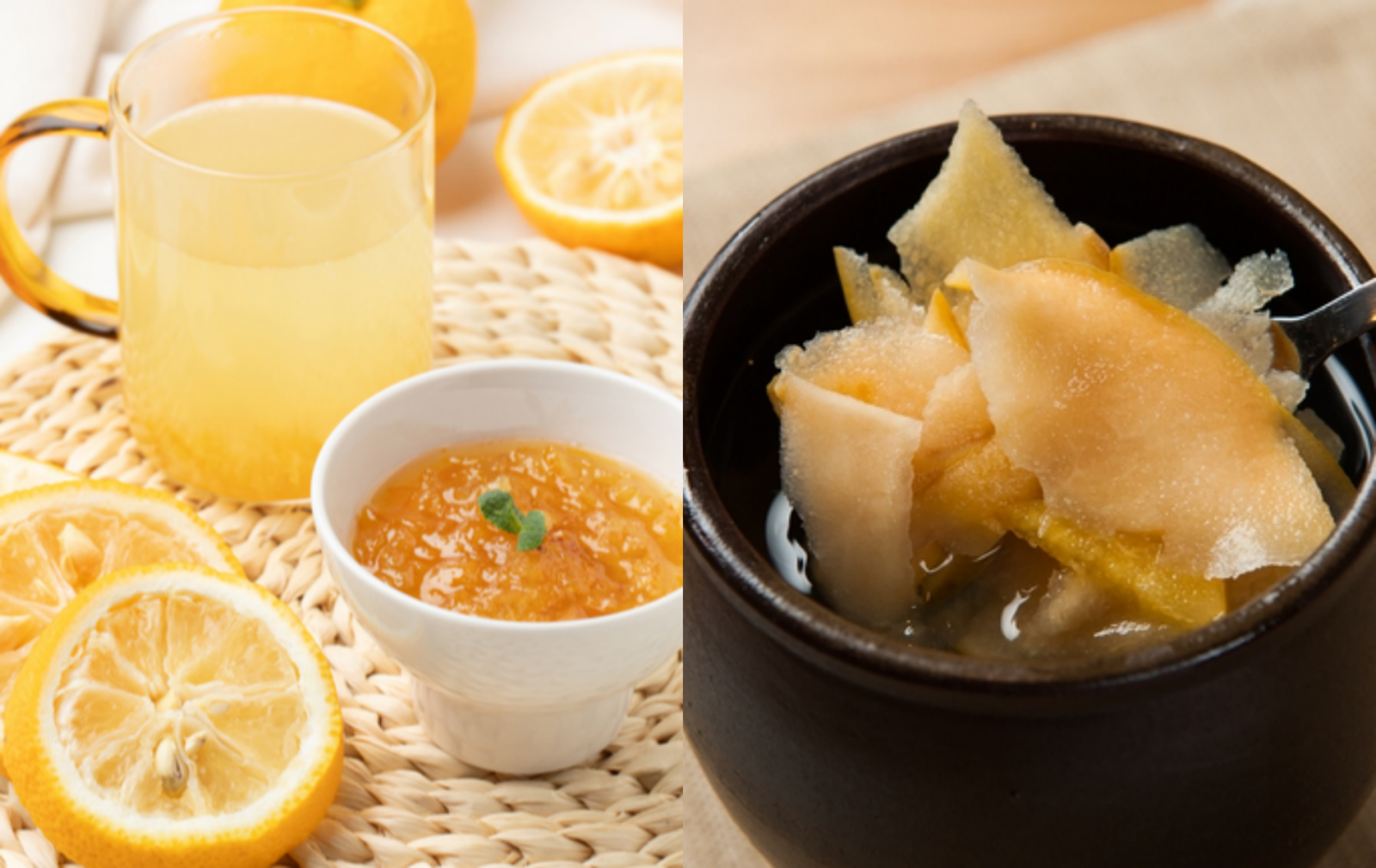 모과 씨에 포함된 아마그달린 성분은 체내에서 독성 물질인 시안화수소로 변하므로 섭취 전 반드시 제거해야 한다. 유자는 비타민C 보존을 위해 금속과의 접촉을 피하고 유리 용기에 보관하는 것이 최선이다. 사진=게티이미지뱅크.