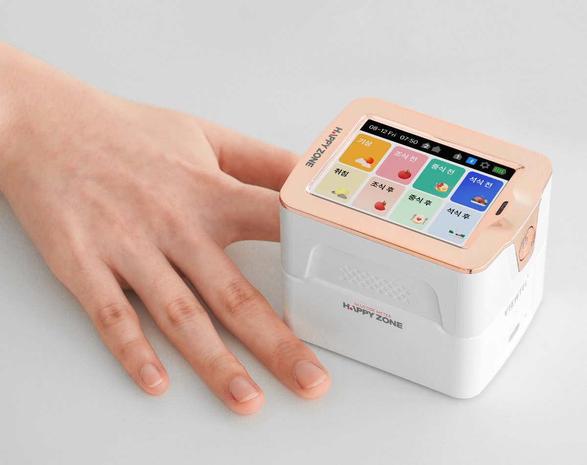 비침습 혈당측정기 ‘해피존’. 뷰텔 제공