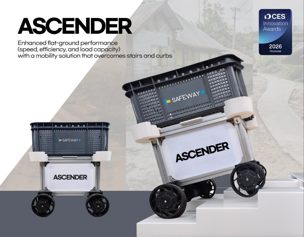 세이프웨이의 어센더가 CES 2026 어드밴스드 모빌리티 분야에서 혁신상을 수상했다 / 출처=세이프웨이