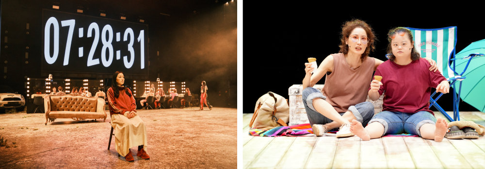 제62회 동아연극상에서 작품상을 받은 ‘안트로폴리스 I ―프롤로그, 디오니소스’(왼쪽 사진)와 ‘젤리피쉬’. 심사위원단은 “최근 몇 년간 연극에서 새로운 실험이나 강렬한 메시지를 앞세우는 경향이 있었는데, 올해는 이런 경향을 유지하되 메시지를 표현하는 방식이 좀 더 정교해져서 완성도가 높아졌다”고 평했다. 국립극단·한국장애인문화예술원 제공