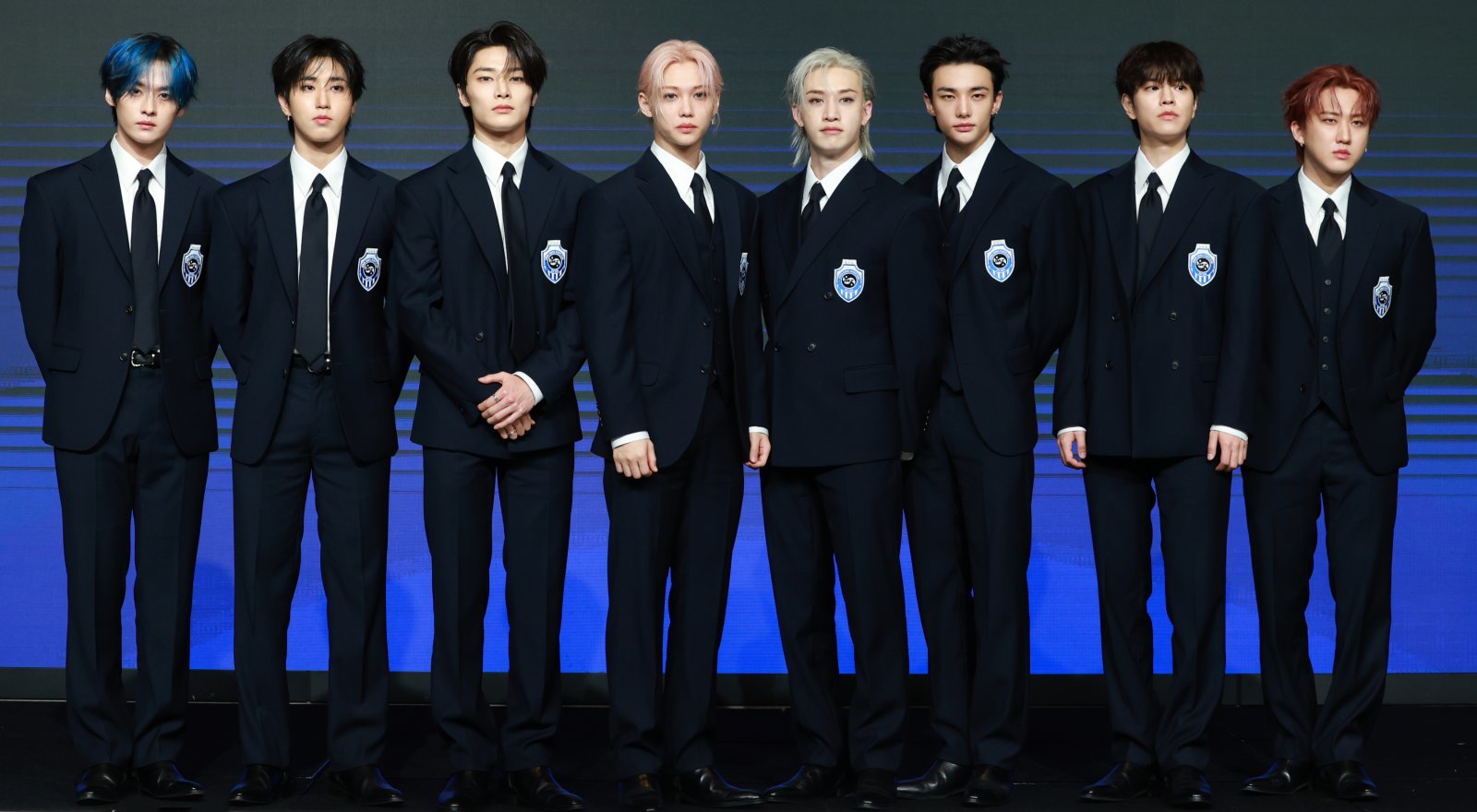 스트레이 키즈(Stray Kids) 리노(왼쪽부터)와 한, 아이엔, 필릭스, 방찬, 현진, 승민, 창빈. News1