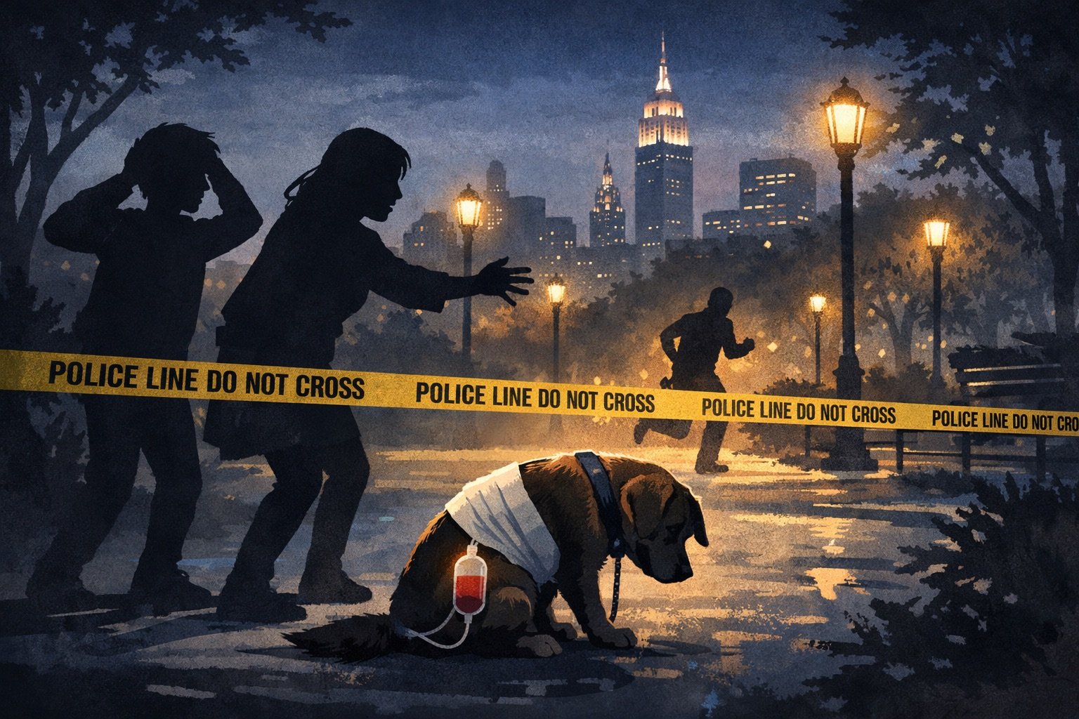 “산책 중이던 반려견 엉덩이에 갑자기 흉기를…범인은 도주”