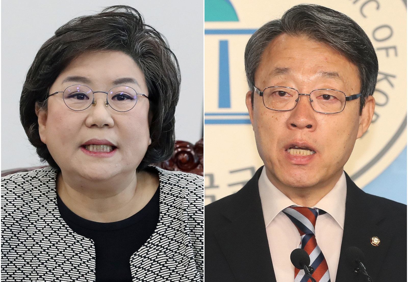 이재명 대통령은 28일 국민의힘 출신인 이혜훈 전 의원을 초대 기획예산처 장관에 지명했다고 이규연 대통령실 홍보소통수석이 브리핑을 통해 밝혔다. 이밖에 김성식 전 의원을 국민경제자문회의 부의장에 선임했다고 밝혔다. 사진은 2019년 당시 국회 정보위원장이였던 이혜훈 전 의원과 지난 2020년 3월3일 김성식 무소속 의원(오른쪽). (뉴스1 DB)2025.12.28/뉴스1