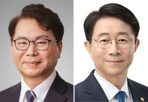 이한주 정책특보(왼쪽), 조정식 정무특보.