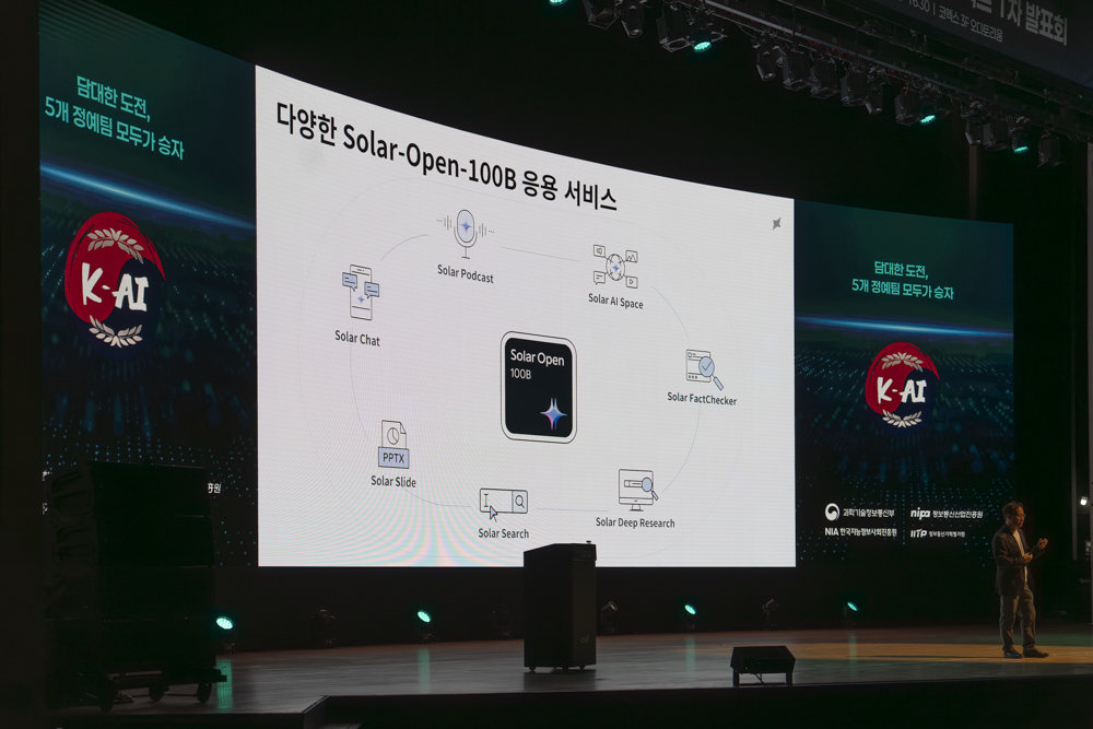 업스테이지는 솔라 프로 2 22B에 이어 곧바로 100B 모델을 구축하는 데 성공했다 / 출처=IT동아