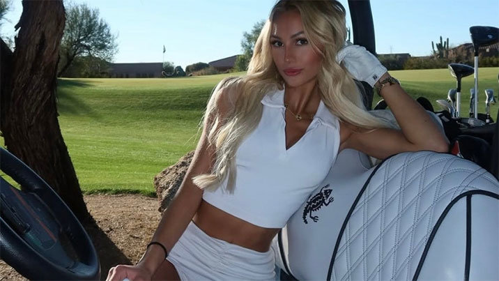과감한 골프웨어를 입은 여성 인플루언서 영상이 확산되면서, 미국 온라인에서 골프장 복장 기준과 표현의 자유를 둘러싼 논쟁이 이어지고 있다. ⓒ뉴시스