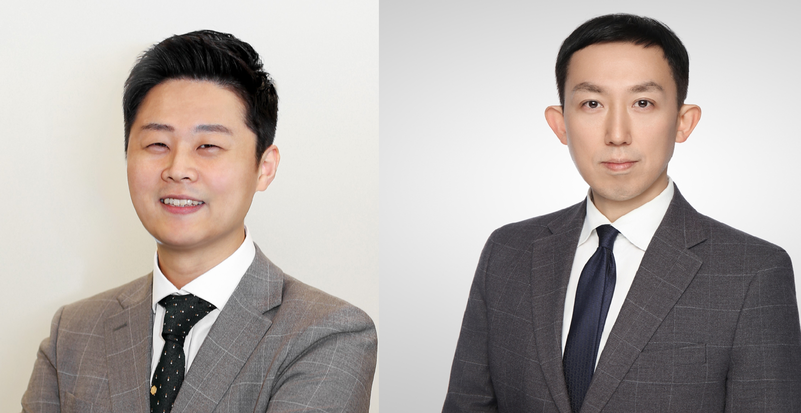 (왼쪽부터)황성윤 식품BG 대표이사. 채성원 유통BG 대표이사.