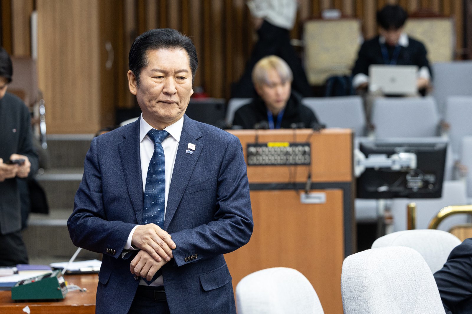 정청래 더불어민주당 대표가 2일 서울 여의도 국회에서 열린 시도당위원장 및 시도당지방선거기획단장 연석회의에 참석하고 있다. 2026.1.2 뉴스1