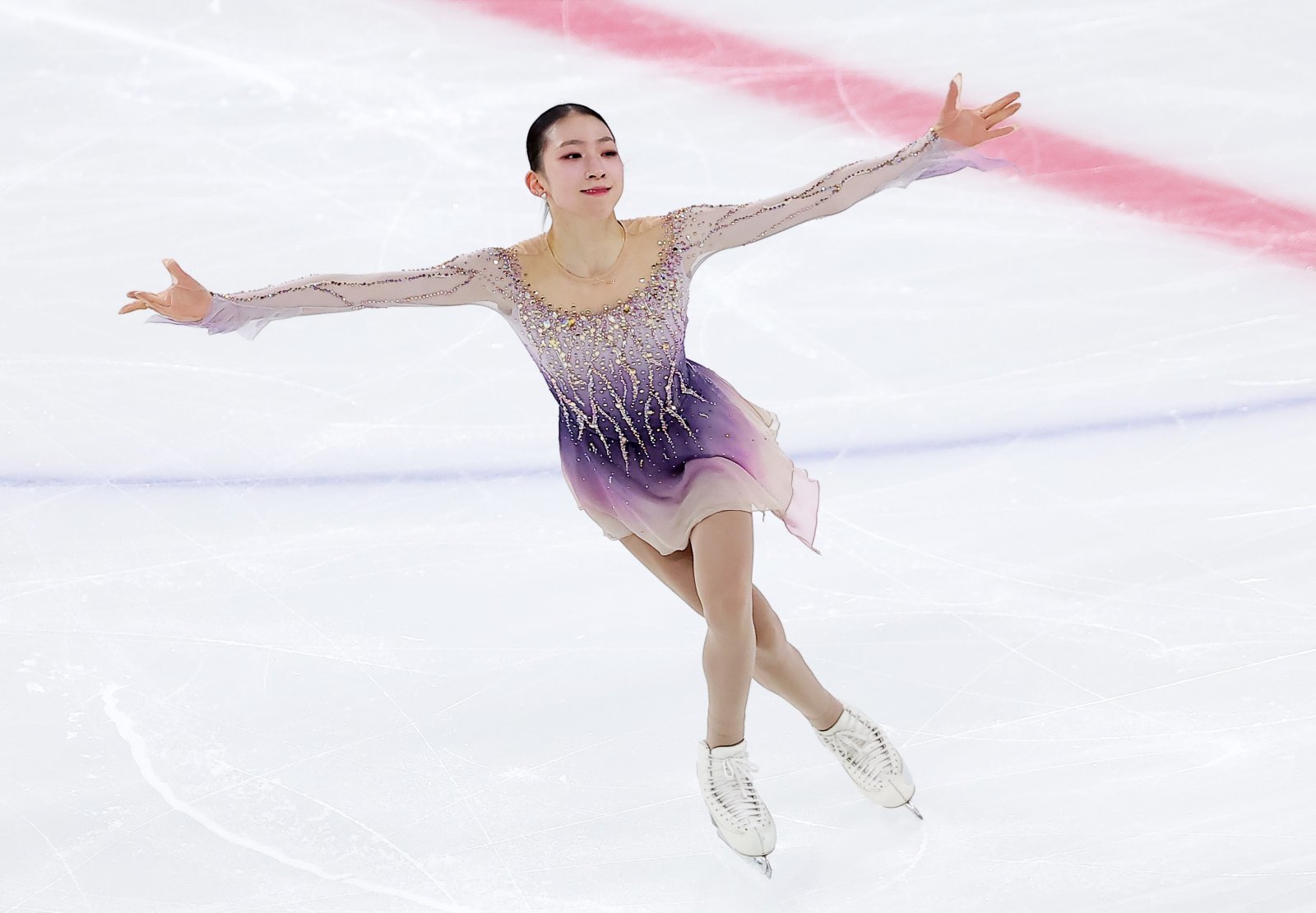 피겨스케이팅 선수 김유재가 3일 서울 양천구 목동 아이스링크에서 열린 제80회 전국남녀 피겨스케이팅 종합선수권대회에서 쇼트 프로그램 연기를 펼치고 있다. 2026.1.3 뉴스1