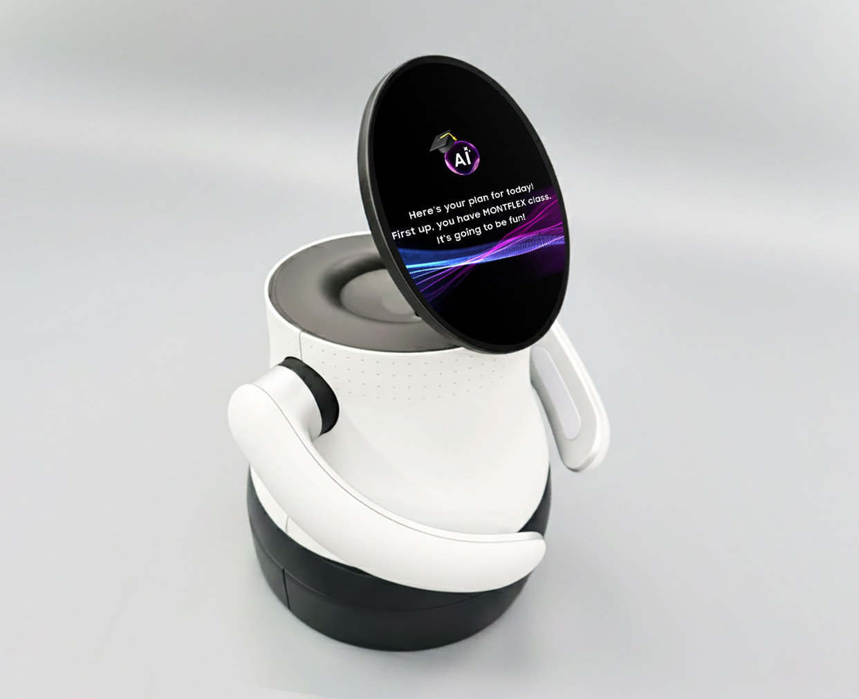 삼성디스플레이가 ‘CES 2026’에서 선보일 미래형 콘셉트 제품 ‘AI OLED 봇’. 얼굴 위치에 13.4인치 OLED를 탑재했다. 삼성디스플레이 제공