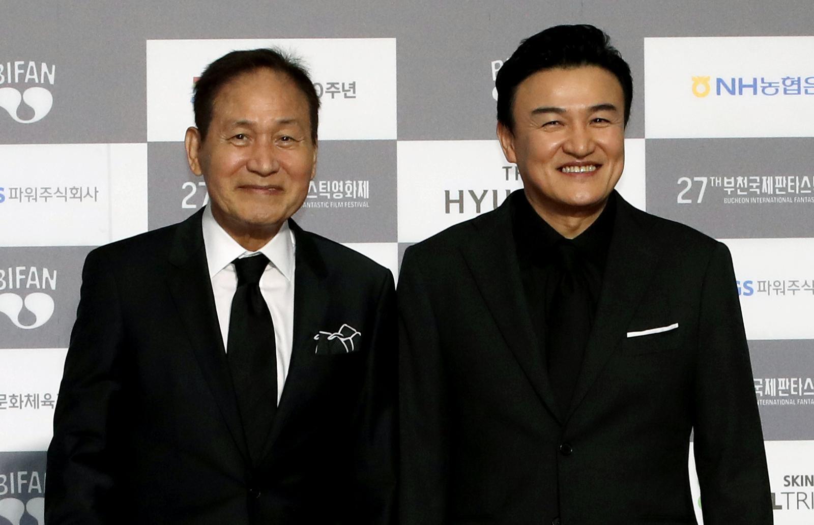 故 안성기(왼쪽), 박중훈 배우. 뉴스1