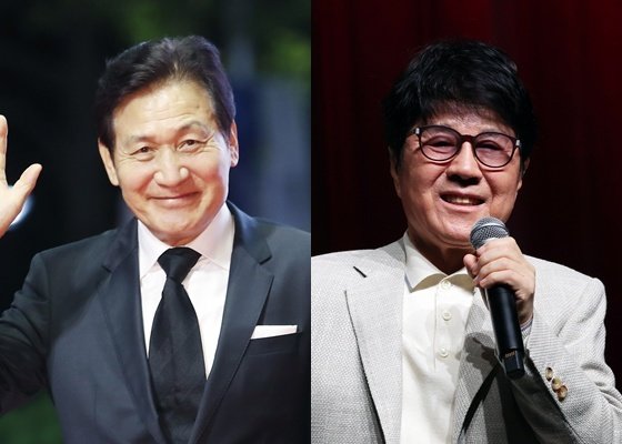 故 안성기(왼쪽), 조용필. 뉴스1