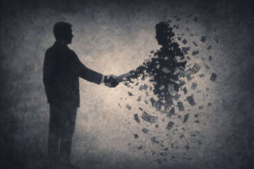 30년 지기 대학 동기에게 투자 수익을 빌미로 5년간 약 57억 원을 편취한 50대에게 실형이 선고됐다. 가해자는 편취금을 ‘채무 돌려막기’에 탕진했으며 기소 직전 음주운전까지 저질렀다. 챗GPT로 생성한 사진.