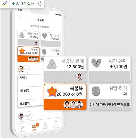 식파마 ‘원더’ 서비스의 다채로운 결제 방식 / 출처=식파마