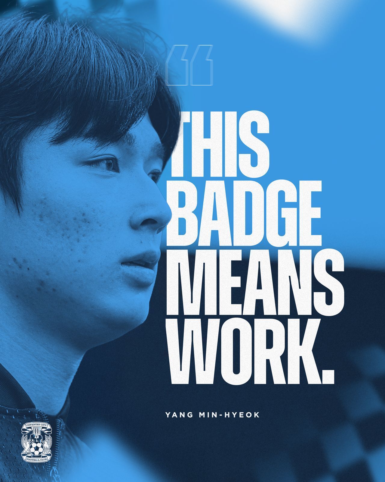 양민혁이 코번트리 시티로 임대 이적했다. 코벤트리 SNS