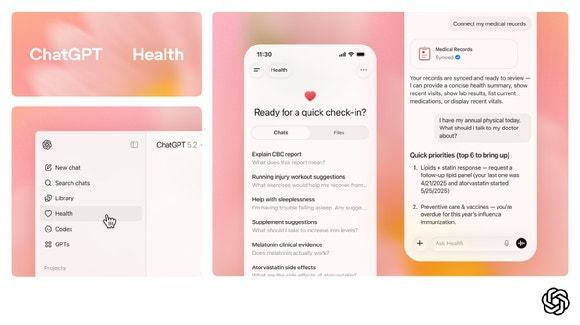 챗GPT 건강. 오픈AI 제공