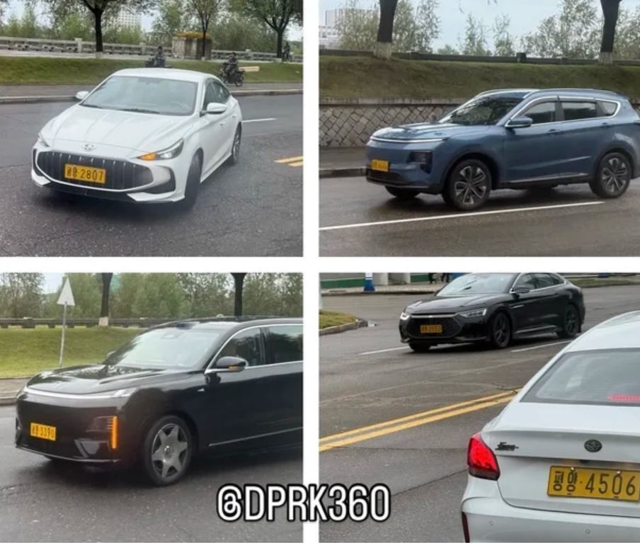 평양 시내에서 운행되는 다양한 종류의 자가용들. 인스타그램 계정 ‘DPRK360’ 캡처