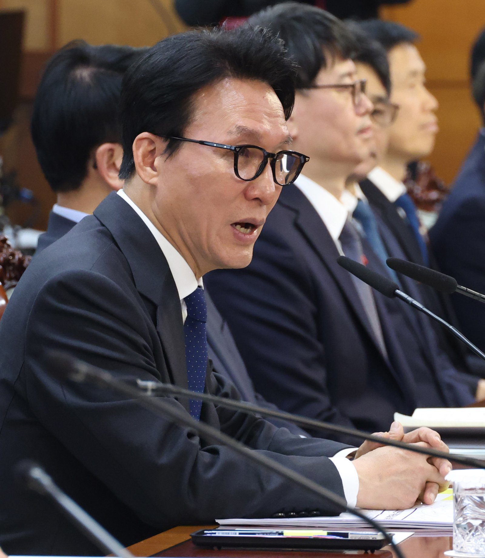 김민석 국무총리가 6일 오후 서울 종로구 정부서울청사에서 열린 국무총리실 업무보고에서 발언하고 있다. 2026.01.06. 뉴시스