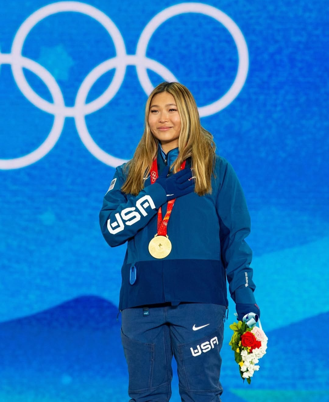 2022년 베이징 겨울올림픽에서 금메달을 목에 건 클로이 김. 사진 출처 클로이 김 인스타그램
