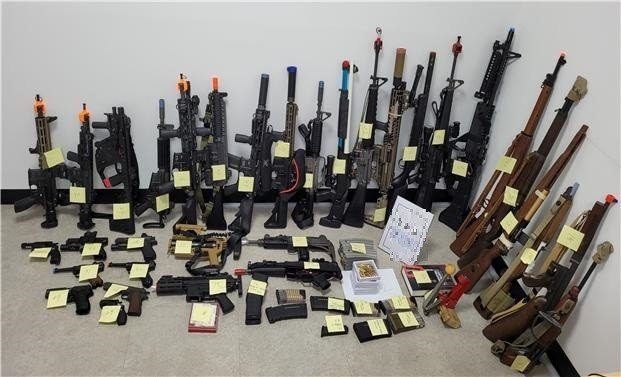 사제총기 유통방지 합동대응단이 공개한 불법 제작 총기 및 모의총포 사진(경찰청 제공)