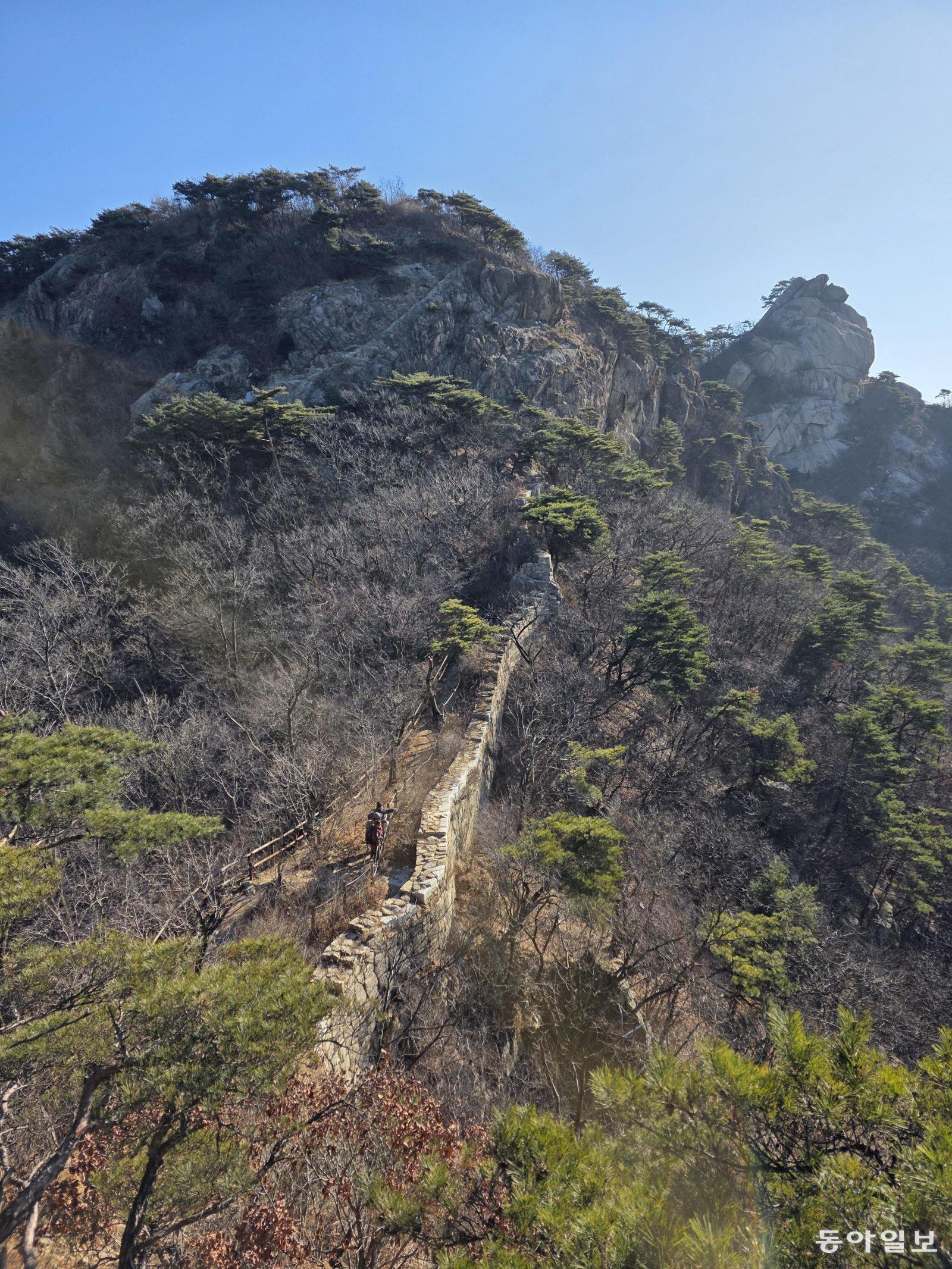나한봉에서 바라본 북한산성